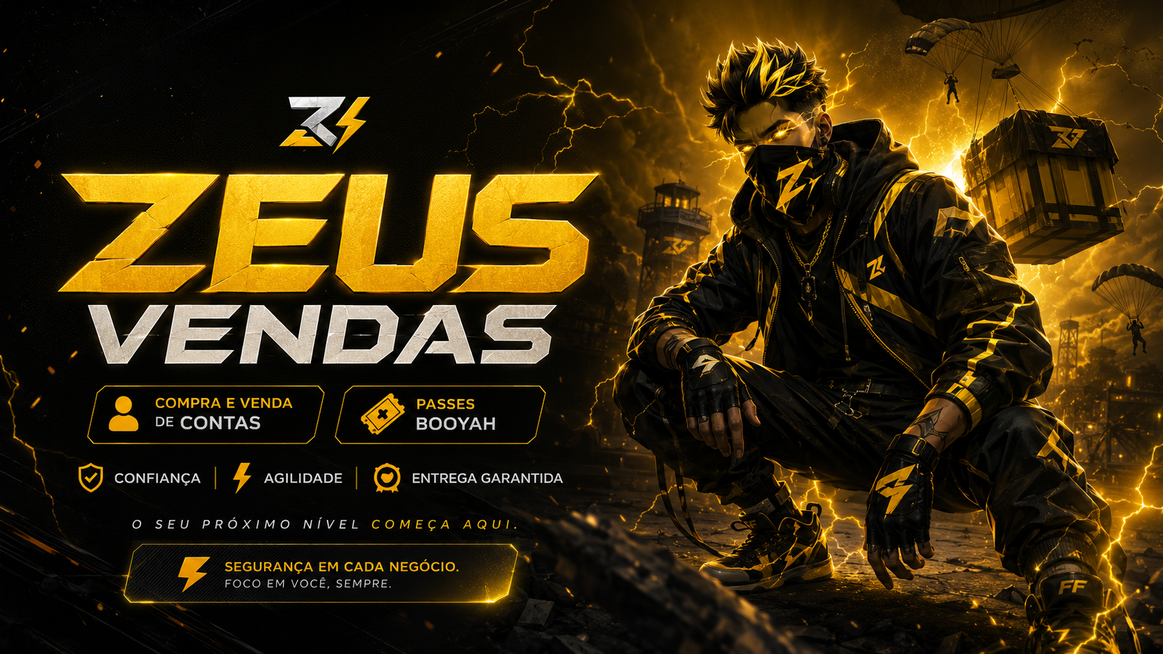 Zeus Vendas — Compra e Venda de Contas Free Fire